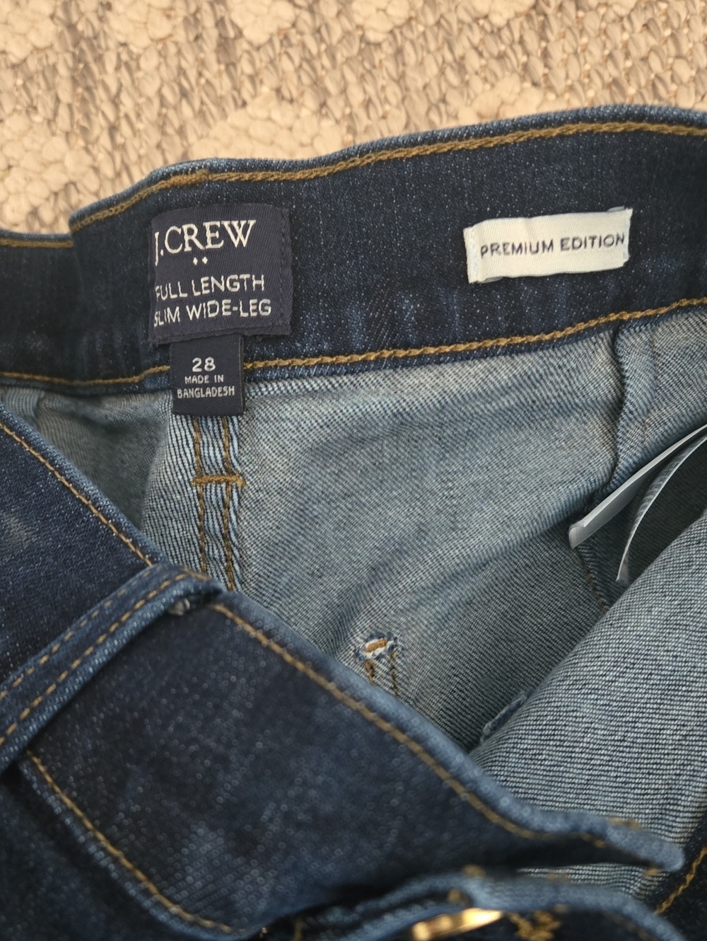 NEW J Crew Slim Wide Leg Jeans 28 Sailor Premium Denim Summer Style - Picture 12 of 12
